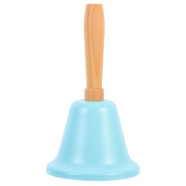 PRETYZOOM Hand Bell Loud Metal Handheld Ring Tea Bell with Wood Handle Hand Call Bell for Calling Attention and Assistance Christmas School Restaurant Classroom Service Game Blue