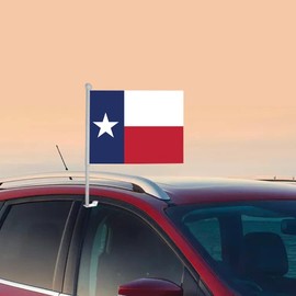 Global Advertising Solutions Car Window Flag Premium Quality Colors Long Lasting and Weather Resistance Pack of 24 12 USA National Flag and 12 Country National State (Texas)