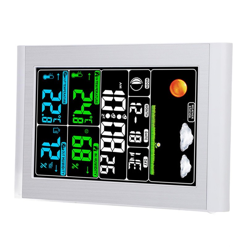 Weather Clock Digital Display Wall Weather Clock Indoor Outdoor Temperature