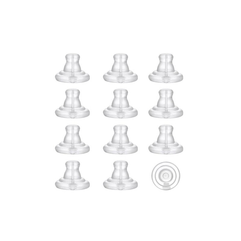 Clear Silicone Earring Backs for Droopy Ears & Studs with