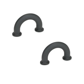 Ganter Normelemente , GN 224.3-10-40-B3,5-SW Finger Grip Furniture Knob, Pull Handle, Pack of 2, Plastic, Black, Bore Distance 40 mm