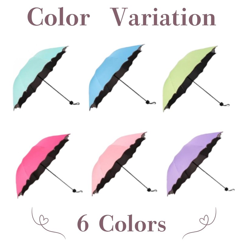 Royal Pine Folding Parasol, For Both Sunny and Rainy Weather,
