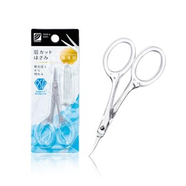 Green Bell PSG-103 Stainless Steel Eyebrow Cutting Scissors with Cap [Made in Japan] 1pc