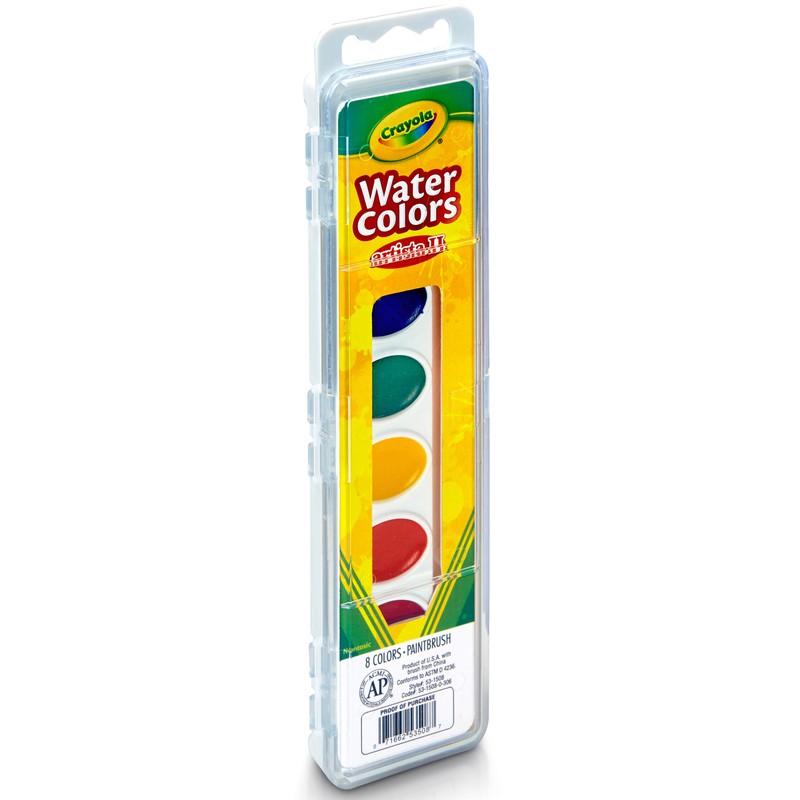 Crayola Watercolor Set with Brush, At Home Crafts for Kids,