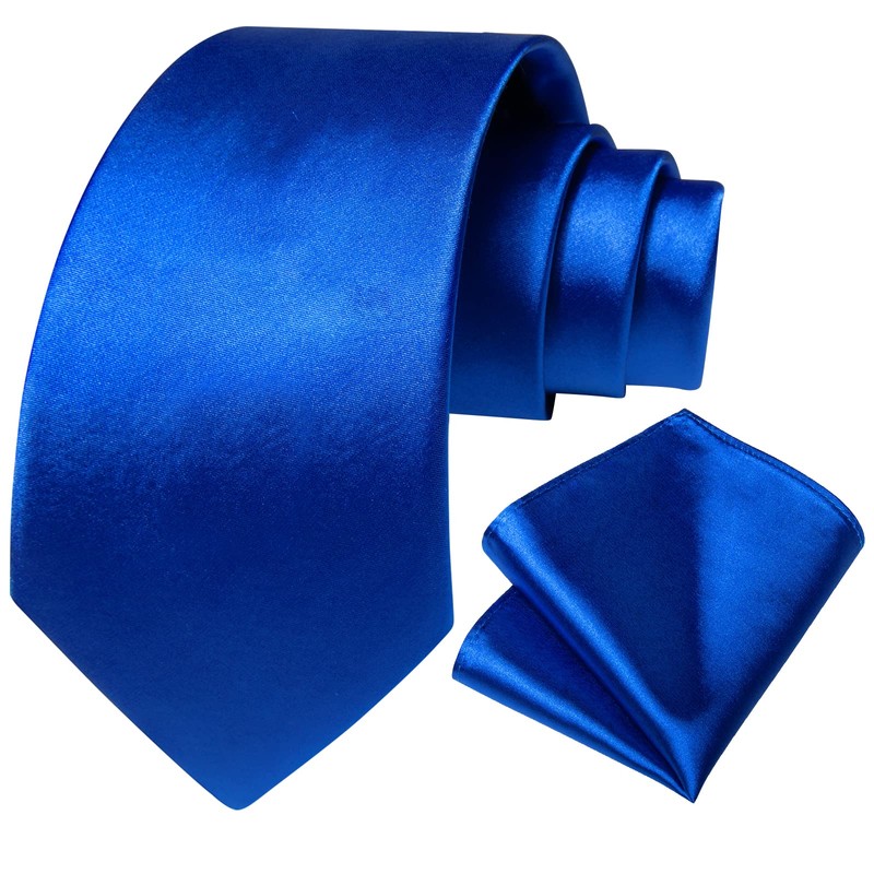 DiBanGu Solid Tie - Conjunto de corbata y pañuelo de