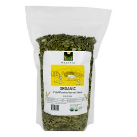PACIFIC Organic Petfood Organic Feed Pumpkin Kernel Seeds - Organic Pumpkin Seeds for Dogs | Rich with Fiber & Minerals | USDA and CCOF Certified | Packed in USA - 2Lbs