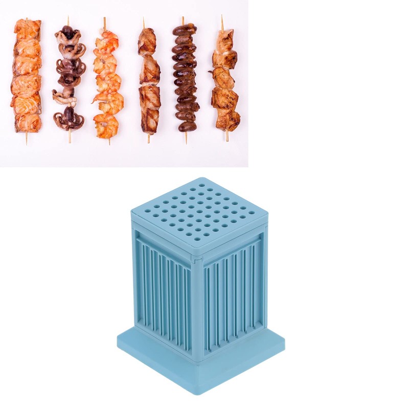 YUUGAA Meat Skewer Maker, 49 Hole Kebab Maker, BBQ Making