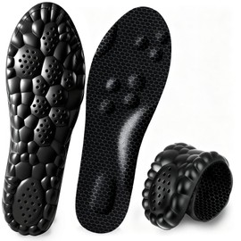 Insole for Sports, Arch Support, Shock Absorption, Shoe Insole, Men's, Ultra Lightweight, Standing, 3D Design, Soft, Deodorant, Sweat Absorbent, Breathable, Foot Massage, Soft Cushion, Suitable for