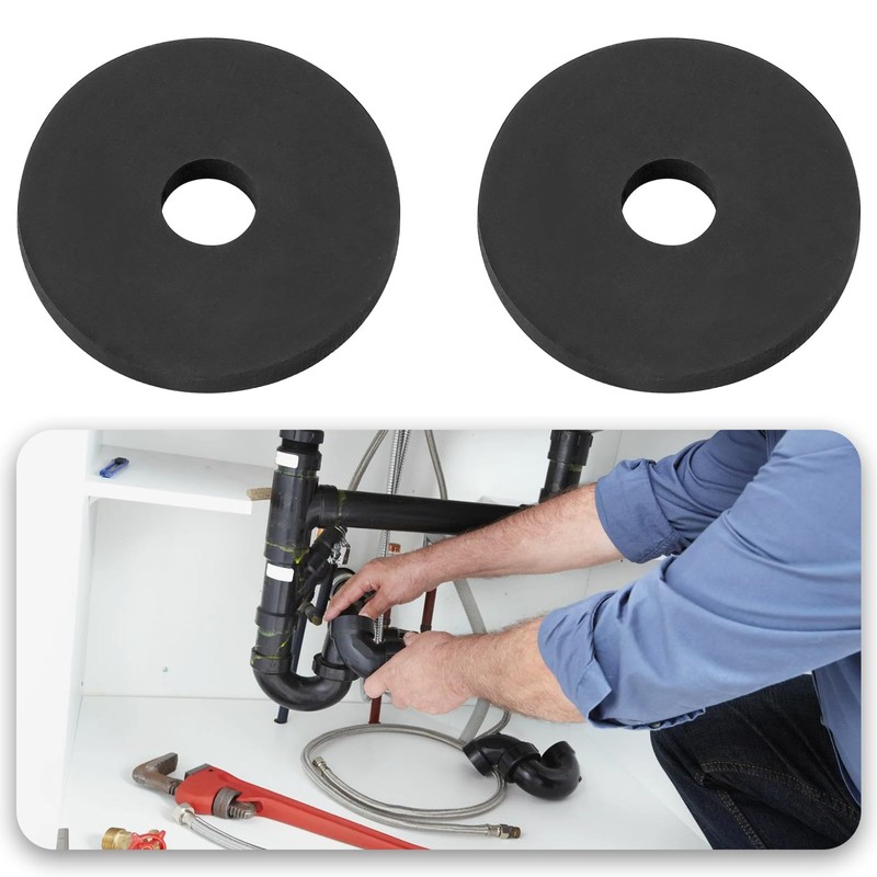 Briny River Pack of 25 Flat Rubber Washers 1/4 Inch
