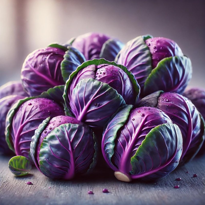 22Day Seeds: Seeds Purple Brussels Sprouts/Cabbage/Non GMO/Heirloom