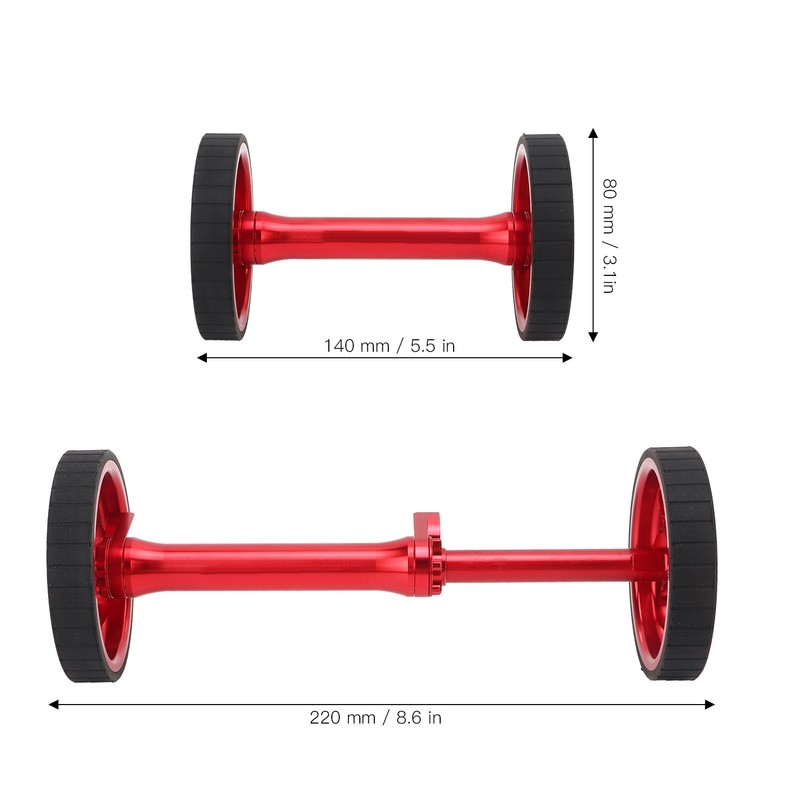 MEIJUN Easy Wheel Extension Telescopic Bar Easy Wheel Set 80mm