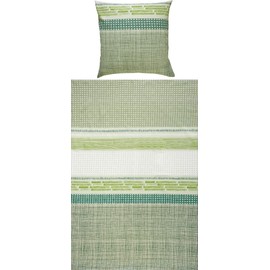 Erwin Müller Bed Linen Seersucker Green Size 135 x 200 cm (80 x 80 cm)