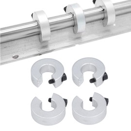 SBR20 Linear Rail Stop Collars, 4 Pcs 16mm Aluminum Alloy Shaft Collar with M4 Screw, Linear Rail Limit Fixing Rings Buffer Block Stopper for Linear Motion Rail Shaft Guide