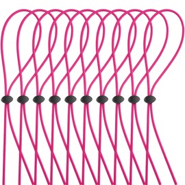 Frienda 10 Sets Goggle Bungee Straps for Swim,Adjustable Replacement Bungee Cord Strap Swimming Goggle Strap with Lock Clamp(Pink)