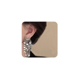 Mesaro Necklace and Earrings Set, Y-Shaped, Surgical Stainless Steel, Snake Chain, Simple, Sparkle, Silver, Hypoallergenic, Necklace Chain, Silver Popular, Copper