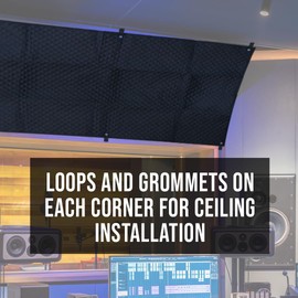 BoxerTool PRO Studio Sound Dampening Thick Blanket 48" x 78" - Door - Window - Diamond Pattern Insulated Blanket, Light Blocker, Sound Absorbing - Grommets and Loops