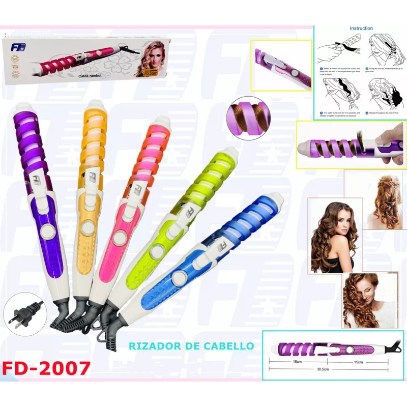 FD Rizador De Pelo Rizadora De Cerámica Con Ondas Para