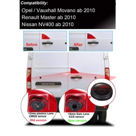 〔18mm Lens Camera + 4.3'' TFT LCD Monitor〕Car HD waterproof 3rd Brake Light Reverse Camera Kit for Opel/Vauxhall Movano/Renault Master/Nissan NV400