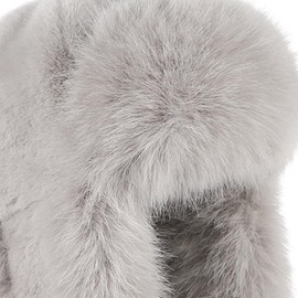 Women Faux Fur Trapper Hat with Pompoms Warm Classic Ear Flaps Hat Fuzzy Bobble Cap Warm Outdoor Ski Snow Cap