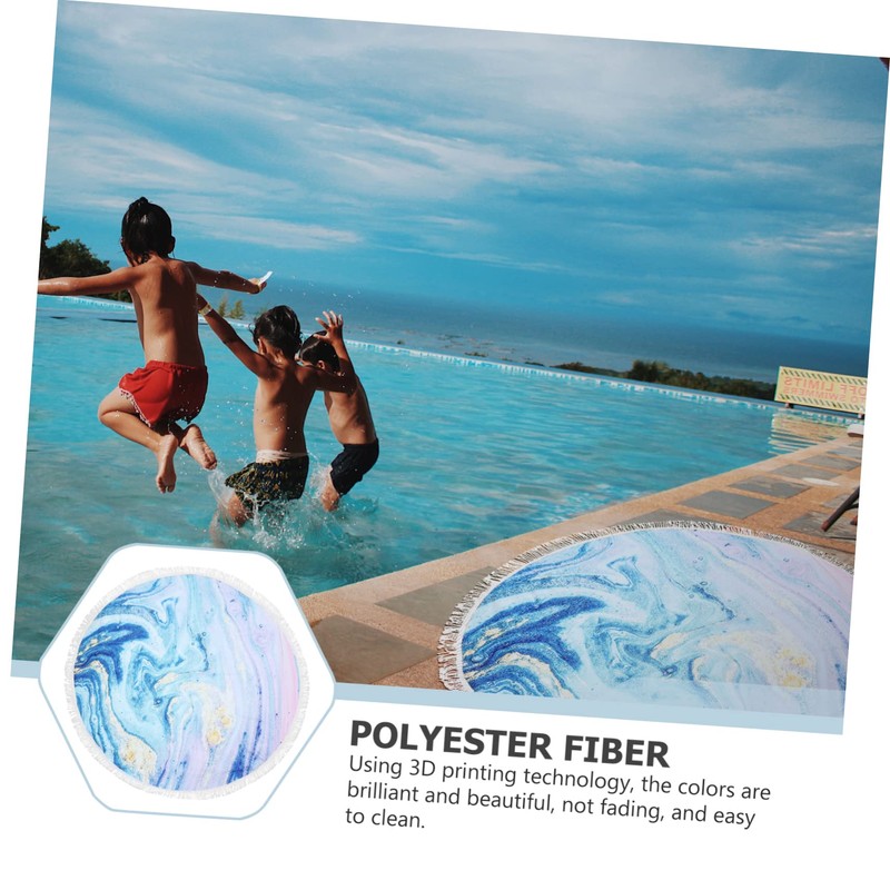 CAXUSD Fashionable Quicksand Beach Towel Round Bath Mat Quick-Drying Beach