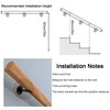Wooden Stair Handrail, Single Piece Handrails, Complete Kit with Metal