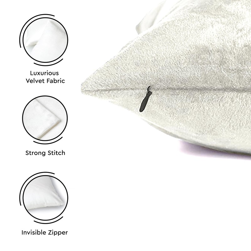 Encasa Christmas New Year VELVET Cushion Covers 2pc Set (60