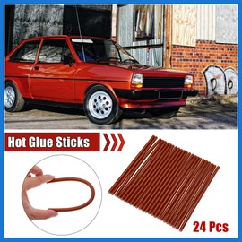 VekAuto 24pcs 7 x 200mm EVA Bling Paintless Dent Repair Hot Melt Glue Sticks Red Universal for Car Auto Auto Accessories