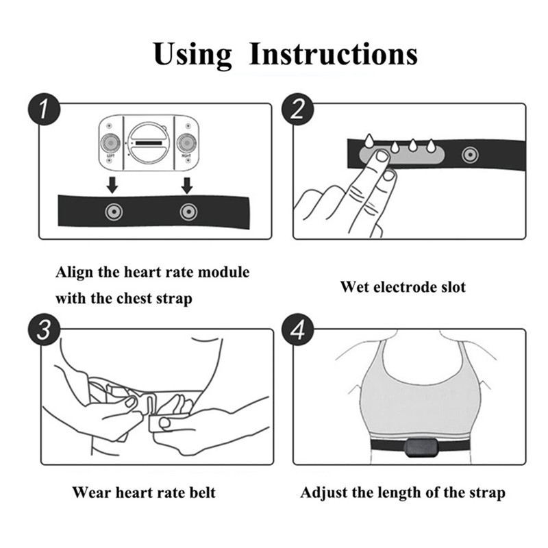 Lrtzizy 3Pcs for Heart Rate Chest Strap Adjustable Elastic Strap