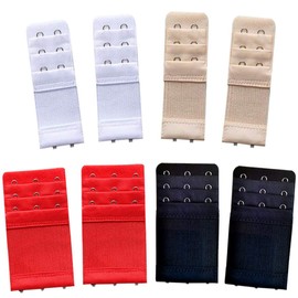 Bra Extenders 4Pcs Bra Extenders 3 Hooks and 4Pcs Bra Extenders 2 Hooks Comfortable Women’s Bra Extenders Bra Strap Extender Bra Extension Bra-Extenders (Red White Black and Beige)