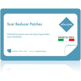 elix·care Scar Reduction Patches - Hyaluronic Acid - [20 x 10 cm] - Treatment of Scars and Keloids, Caesarean Sections, Children, Cosmetic Surgery