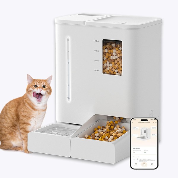 Automatic Cat Feeder and Water Dispenser Set, Dog Food and
