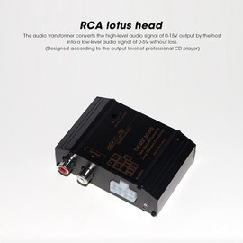 Hi-Low Converter, Akozon 12V Car Audio Speaker High to Low Level Converter Adapter Port Anti?Interference