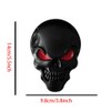 3D Skull Car Decal with Red Eyes, 2-Pack Waterproof Vehicle