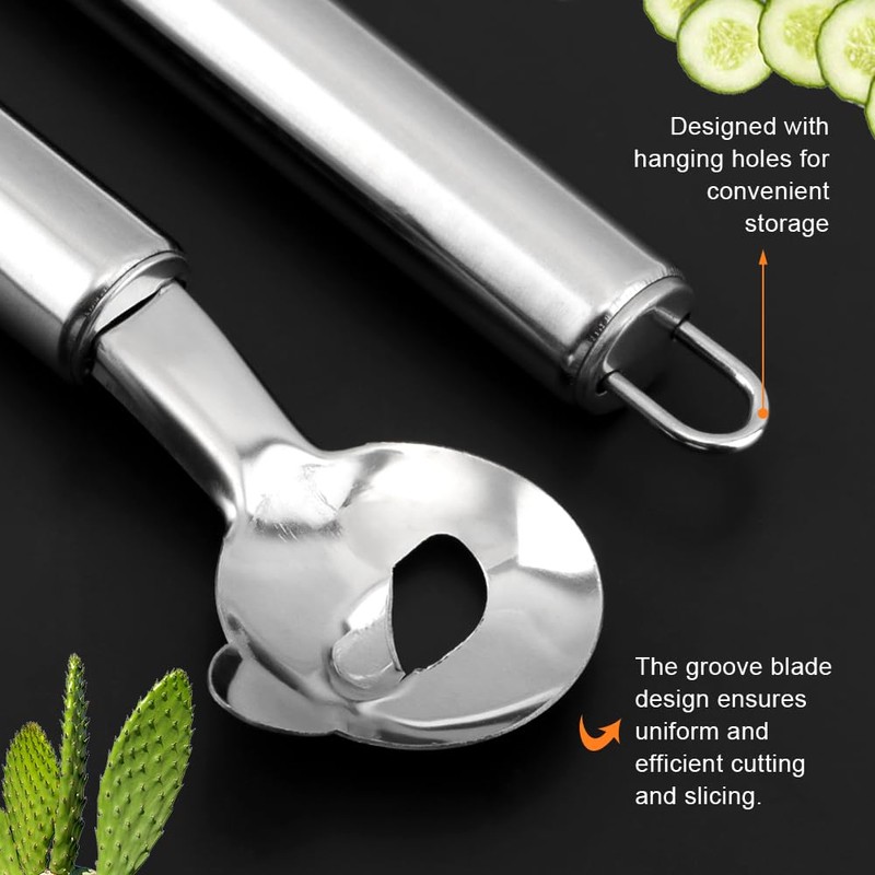 3 Pcs Cactus Peeler Tool, Stainless Steel Pelador de Nopales,