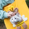 Pet Shoulder Bag Breathable Adjustable Elastic Opening Cute Canvas Pet