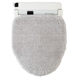 NITORI 7702736 Soft Touch Lid Cover for Washing/Heating Toilet Seats, Long Size, Gray