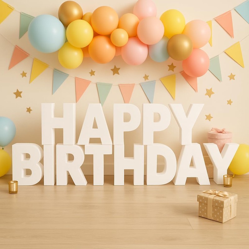 Free Standing - EPS Smooth Foam Letters for Weddings, Cakes,