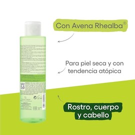 ADERMA, Exomega Control Gel Limpiador 2 en 1, Limpieza Suave Cara Cuerpo Cabello, Piel, Especial Bebés, 200ml