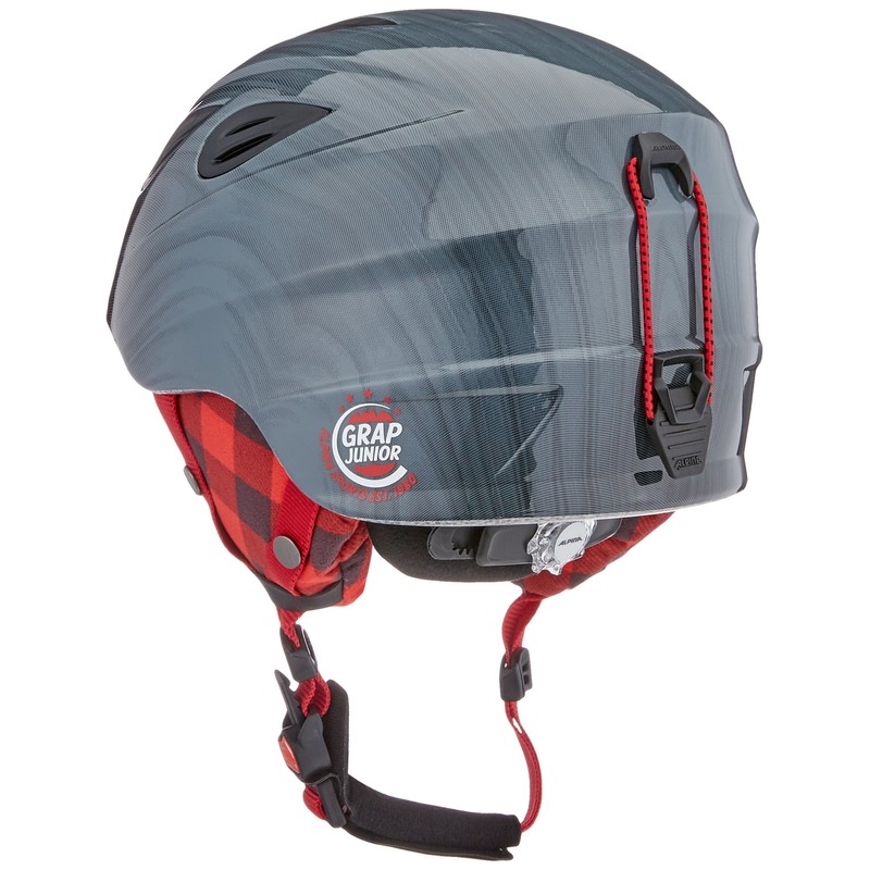 ALPINA Unisex - Children, GRAP 2.0 JUNIOR ski helmet, black-lumberjack,