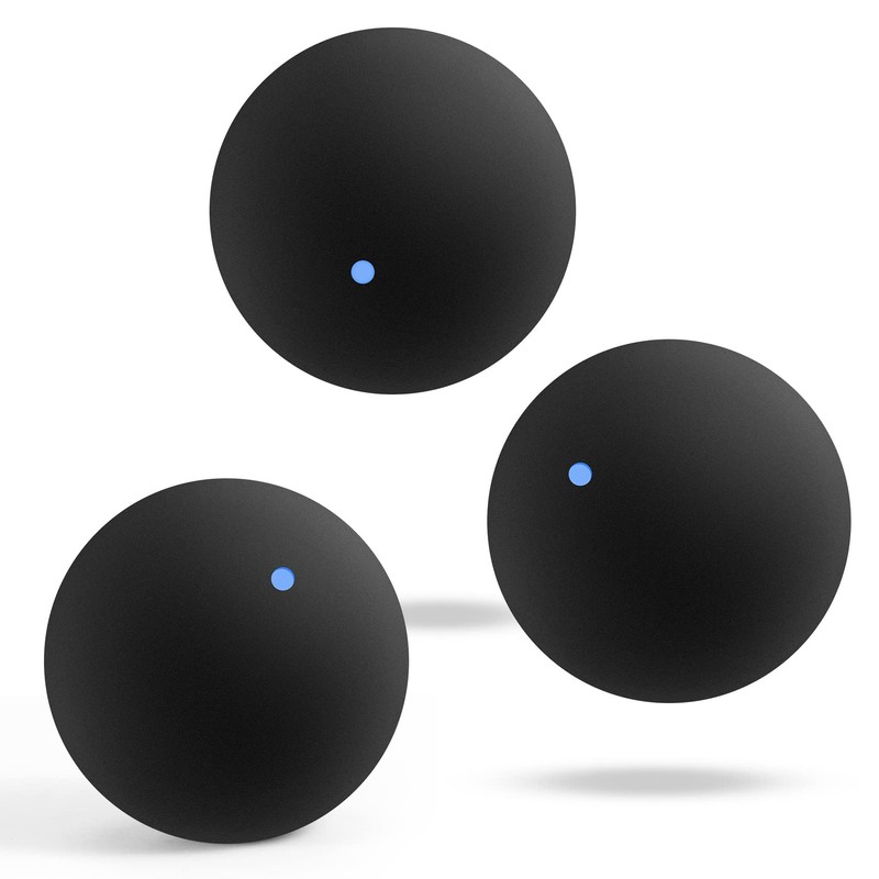 Exogio 3 Pcs Squash Balls Blue Dot Training Squash Ball