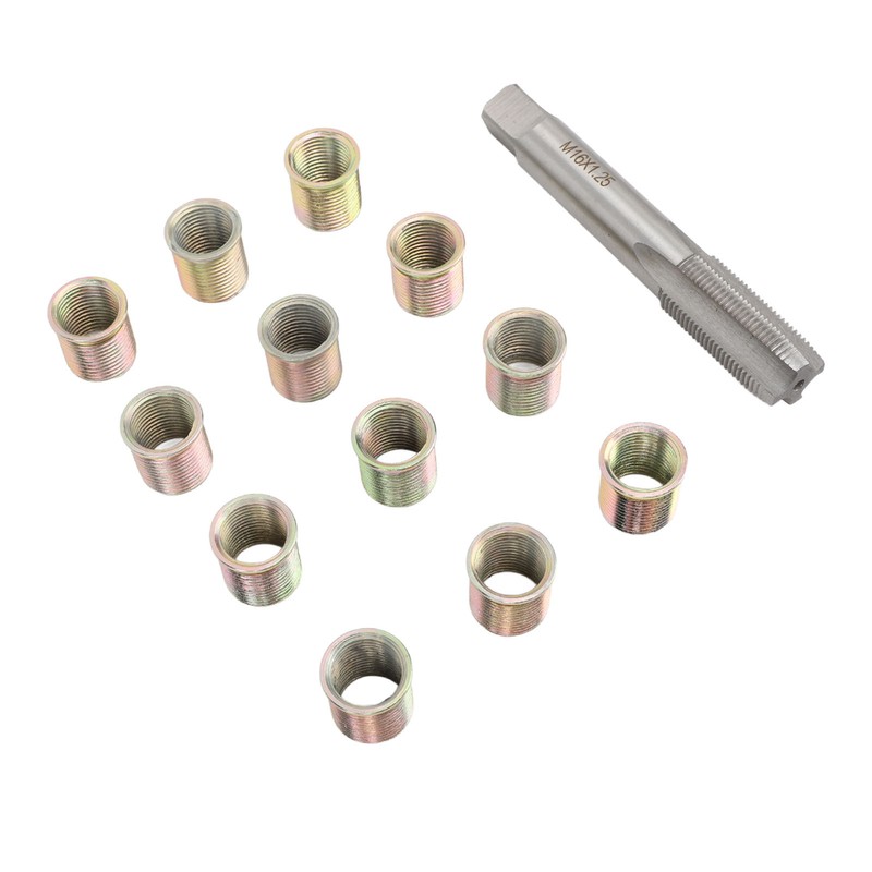 Thread Repair Tools 12Pcs Stainless Steel Inserts with 1Pc Screw