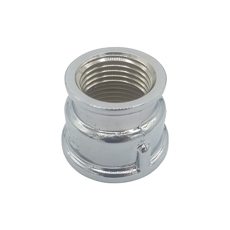 Pipe Connection Reduction Female Fittings Muff Chrome 3/4" x 1/2"