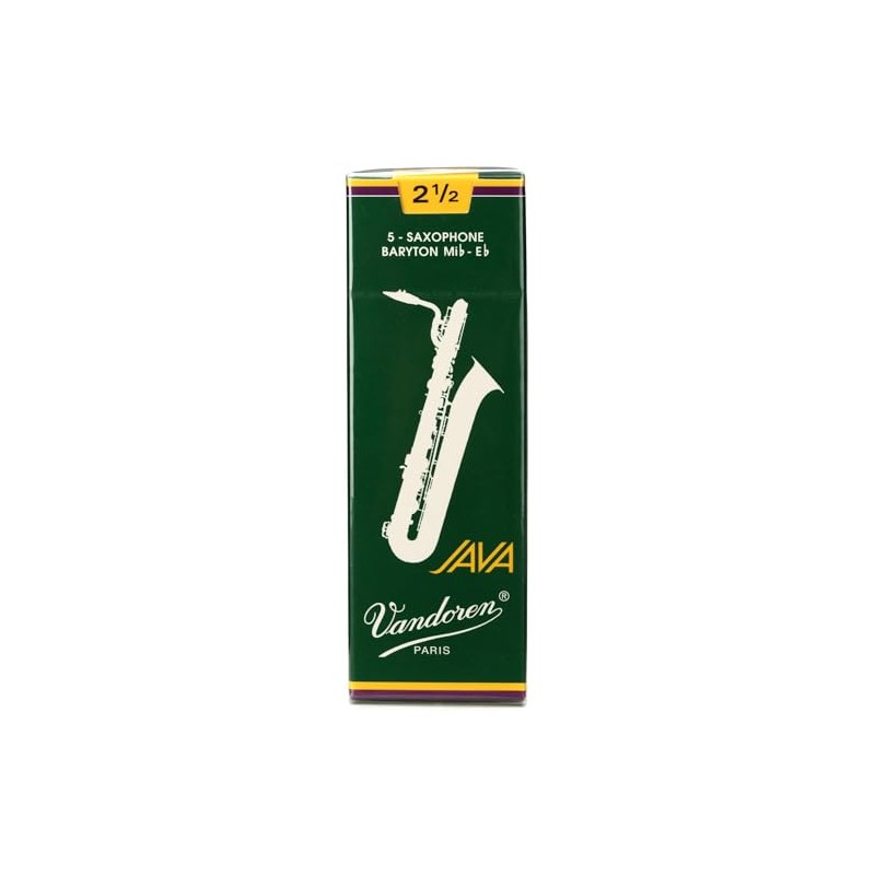 Vandoren "Java" Baritone saxophone reeds, box of 5 - Strength