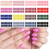 Qianyu 256PCS Selbstklebende Nagelfolien Nagelkunst Sticker Set für DIY Maniküre
