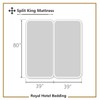 Royal Hotel Bedding Split-King: Adjustable King Bed Sheets, Solid Gray