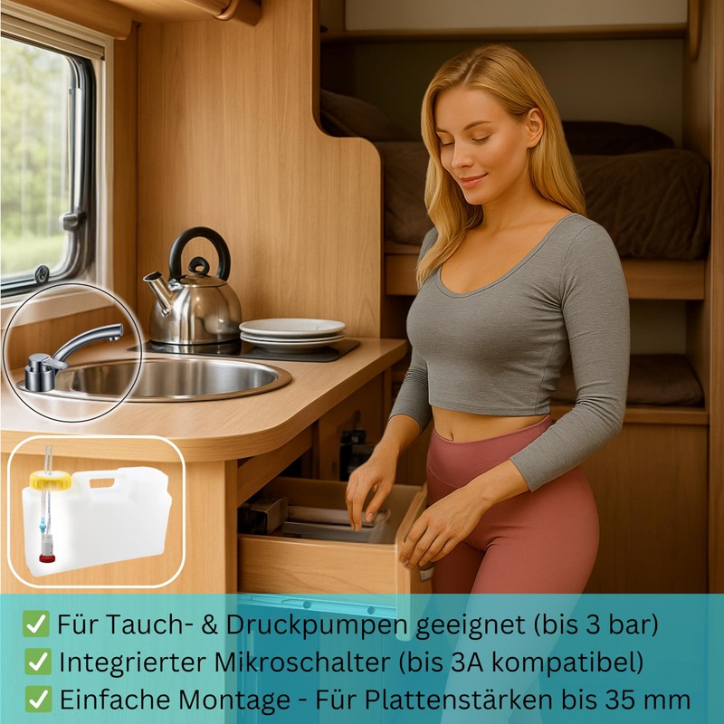 Comet FLORENZ Tap 12 V Single Lever Mixer Tap Compact