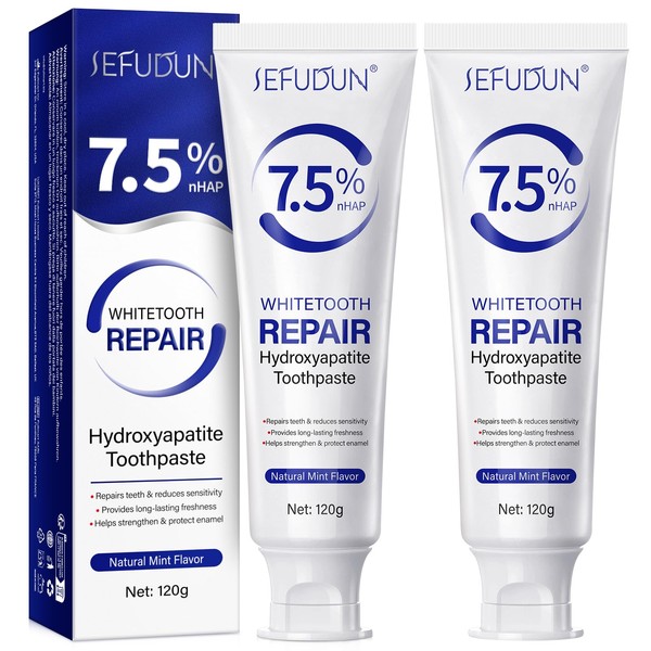 Hydroxyapatite Toothpaste 7.5% - Enamel Repair & Remineralization, Fluoride-Free for