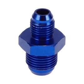 A ABSOPRO Male Flare Reducer Schlaucharmatur Adapter AN6-AN8 Kraftstoffleitung Verbinder Aluminium Blau