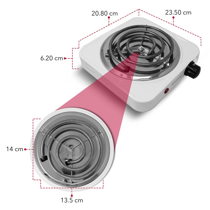 MAYWARE Parrilla Eléctrica Individual HY1000A