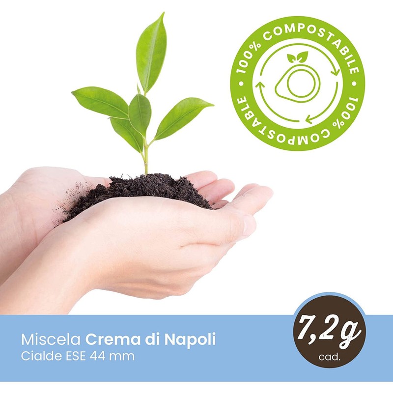 Cialde Caffè Toraldo miscela Crema di Napoli ESE 44 mm
